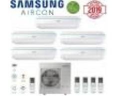 Samsung Climatizzatore Condizionatore Samsung Inverter Penta Split Ar6500m R-32 9000+9000+12000+12000+12000 Con Aj100rcj Smart Wifi - New 2019 9+9+12+12+12
