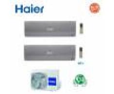 HAIER Climatizzatore Condizionatore Haier Dual Split Inverter Nebula Green Grey R-32 9000+9000 Con 2u50s2sf1fa Wi-Fi Ready 9+9