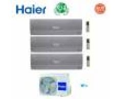 HAIER Climatizzatore Condizionatore Haier Trial Split Inverter Nebula Green Grey R-32 7000+9000+12000 Con 3u55s2sr2fa Wi-Fi Ready 7+9+12
