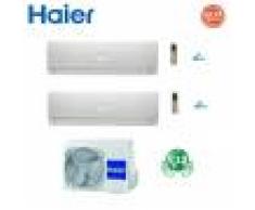 HAIER Climatizzatore Condizionatore Haier Dual Split Inverter Nebula Green White R-32 7000+7000 Con 2u40s2sc1fa Wi-Fi Ready 7+7