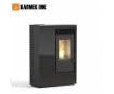 Karmek One Stufa A Pellet Karmek One Mod. Ibiza S Canalizzabile 10,5 Kw Ad Aria Ventilata Forzata In Acciaio Nero