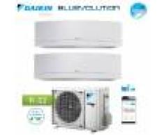 Daikin Climatizzatore Condizionatore Daikin Dual Split Inverter Serie Emura White Wi-Fi R-32 Bluevolution 7000+7000 Con 2mxm40m 7+7 Garanzia Italiana