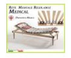 ErgoRelax Rete Manuale Regolabile Medical a Doghe di Legno da Cm. 80x190/195/200 Presidio Medico Prodotto Italiano