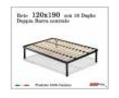 ErgoRelax Rete per materasso a 18 doghe in faggio Con Doppia Barra Centrale 120x190 cm. 100% Made in Italy