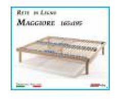 ErgoRelax Rete in Legno Maggiore con 26 Doghe di Faggio e Regolatori Rigidità 165x195