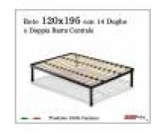 ErgoRelax Rete per materasso a 14 doghe in faggio VIENNA 120x195 con Doppia Barra Centrale cm. 100% Made in Italy