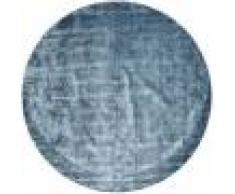 RugVista Tappeto Crystal Ø 250 Sala Da Pranzo Moderno Monocolore Rotondo Blu Scuro/Azzurro/Blu Grandi