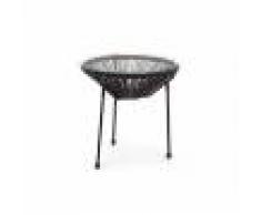 Bizzotto Tavolino Con Vetro Parker Nero