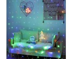 Ghirlanda LED 220V 3M a tenda 16 pendenti 320led IP44 Multicolor