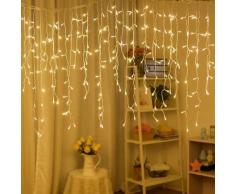 Ghirlanda LED 220V 3M a tenda 14 pendenti 140led IP44 luce Calda