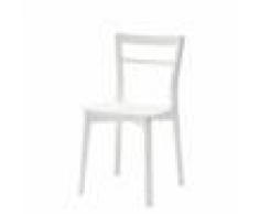 Arredo Smart Sedia Moderna In Legno Bianco Per Cucina E Sala Da Pranzo E Bar - Qualità Arredinitaly (2 Pezzi)
