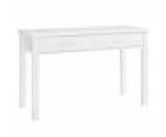 Sediadaufficio Scrivania da studio BERKLEY, con due ampi cassetti, design classico, cm 120x50, legno bianco