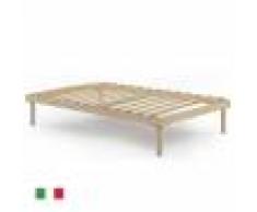 Mobili Fiver Rete piazza e mezza 120x190 con doghe in legno, Altezza Tot. 36 cm