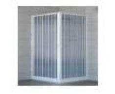 Box Doccia Pvc 2 Ante Apertura Angolare Soffietto Da Cm 90 X Cm 90 Alt 185 Cm