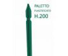 NextradeItalia 10pz Paletto A T Altezza 200 Cm Sezione Mm 35x35x3,5 Plastificato Palo Verde Da Giardino Recinzione In Ferro