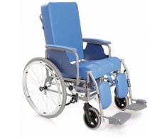 Sedia comoda in acciaio verniciato serie komoda con schienale reclinabile ad autospinta posteriore -