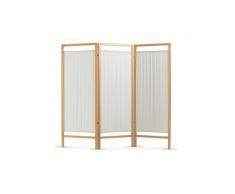 Paravento in legno - 3 ante in cotone ignifugo