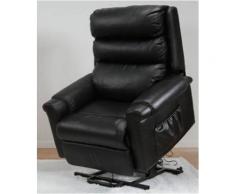 Poltrona con vibro e lift a 2 motori vera - microfibra (marrone)
