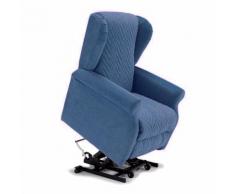 Poltrona elevabile berge' 1 motore con kit ruote - colore blu