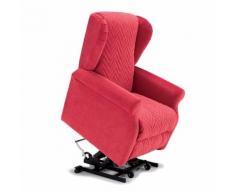Poltrona elevabile berge' 2 motori con kit ruote - colore rosso
