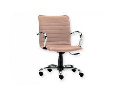 Sedia elite schienale basso - similpelle - beige