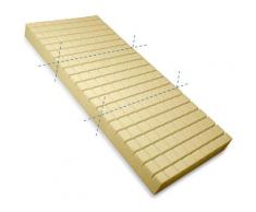 Materasso in pu ventilato a 3 sezioni ignifugo 189x85x14 cm densità 30