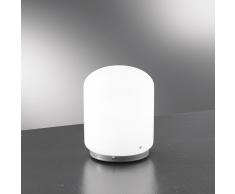 lampada tavolo vetro bianco