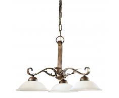 lampadario con vetri scavo