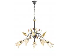 lampadario in metallo verniciato