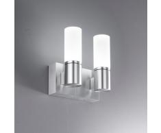 lampada parete led 2x1w