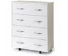 Caesaroo Mobile giroletto con letto estraibile bianco frassinato Bianco