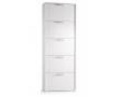 Caesaroo Scarpiera 184 cm Bianco frassinato con cinque ante a ribalta Bianco