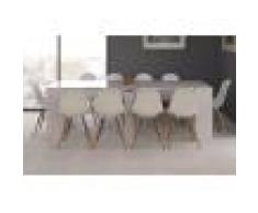 Caesaroo Tavolo multifunzione allungabile da 51 a 237 cm Bianco lucido Bianco