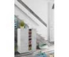 Caesaroo Scarpiera 103 cm bianco opaco e cemento con 2 ante Cemento/Bianco