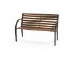Caesaroo Panchina parco 2 posti in metallo e legno Legno