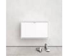 Caesaroo Scarpiera salvaspazio 42 cm Bianco opaco con una ribalta Bianco