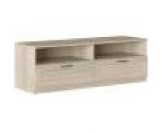 Caesaroo Mobile soggiorno porta Tv 160 cm Rovere con due cassetti e due vani serie Helsinki Rovere chiaro