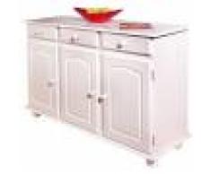 Kit Buffet 3a+3c Classico In Legno Massello Colore Bianco Cod: 93461