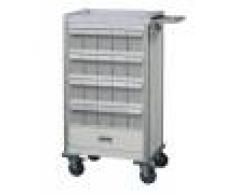 Vincal Carrello per terapia multicassetti (20+20) bifacciale con cassettone monofrontale - colore bianco