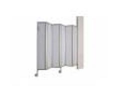 Vincal Paravento rigido con ruote e attacco a parete, 8 sezioni, H 165 cm - Colore bianco