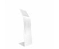Leggio da pavimento in metallo BIANCO con una tasca formato A4 (21 x 29.7 cm.) con base a L