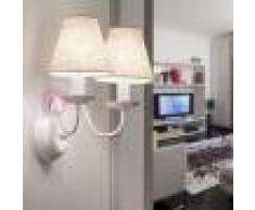 Perenz Srl Charme White Applique Candelabro Rustico 2 Luci Stile Provenzale