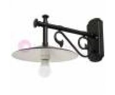 LIBERTI LAMP linea GARDEN Elio Applique Lanterna A Parete Rustica Da Esterno Antracite Con Piatto D.30