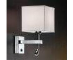 Antealuce Thor Applique Design Con Paralume Quadrato E Luce Di Lettura Led