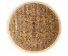 RugVista Tappeto Kerman Diba Ø 250 Sala Da Pranzo Orientale Rotondo Marrone/Beige Scuro Grandi