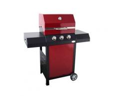 Barbecue gas, nero/rosso