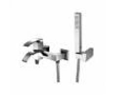 Jacuzzi Gruppo vasca esterno con doccia duplex rubinetteria Glint ottone cromato 0IQ00002JA00