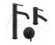 Jacuzzi Set miscelatori lavabo alto bidet e incasso doccia nero opaco Rubinetteria Sunset in ottone con pilette di scarico INCLUSE 0SUYO488JA00 0SUYO094JA00 0SUYO410JA00