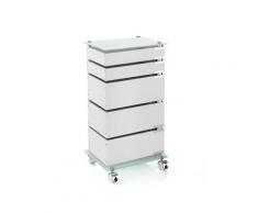 Cassettiera con ruote Big Bobo, bianco opaco