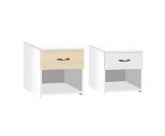 Comodino Con Cassetto E Ripiano: Bianco